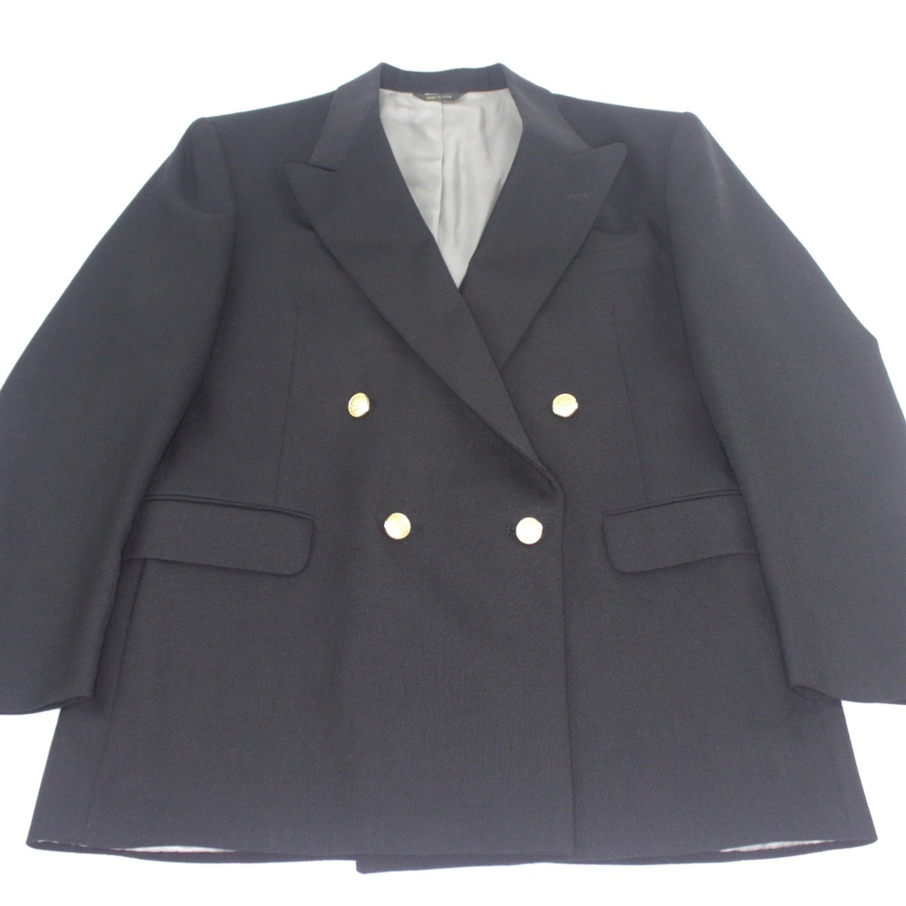 Stafford Black Blazer Jacket Bronze/Gold Button 42